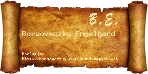 Borsoveczky Engelhard névjegykártya
